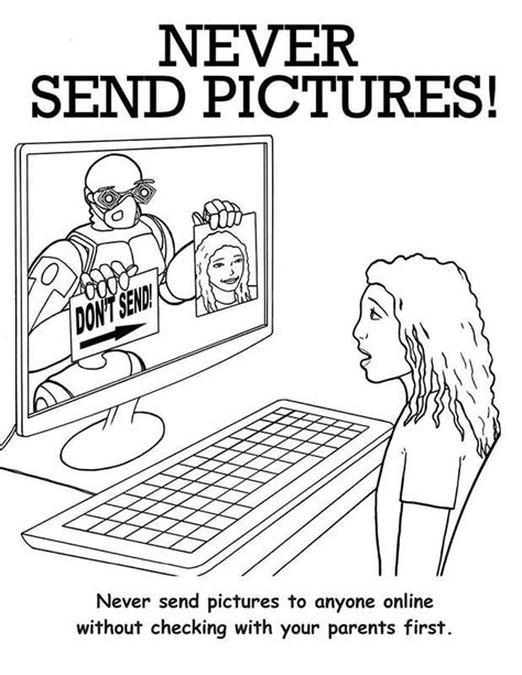 internet safety coloring page   internet safety