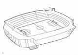 Stadium Coloring Football Printable Pages sketch template