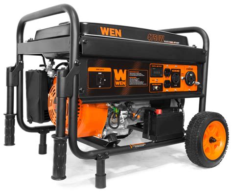 wen  watt portable generator  electric start  wheel kit