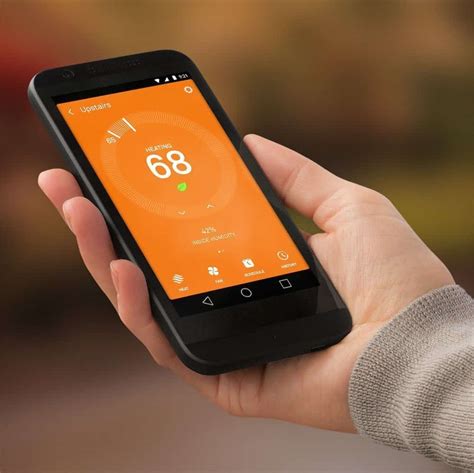smartphone controlled thermostat iphone  android thermostat