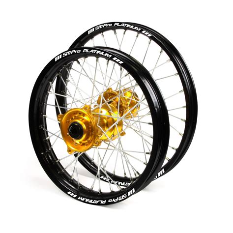 sm pro suzuki rm   yz big wheel gold hubs black platinum wheel set ebay