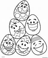 Paques Coloriage Oeufs Emoji Grimaces Avec Imprimer Dessin Eggs sketch template