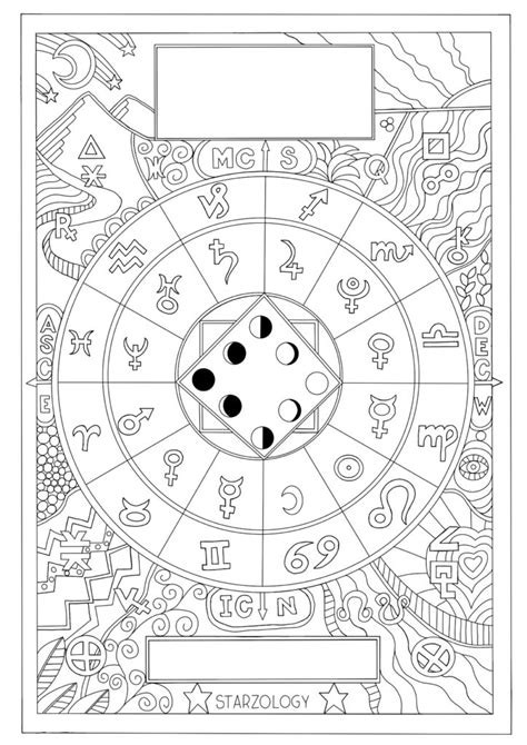 astrology art colouring   grown ups starzology astrology