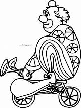 Coloring Clown Riding Bike Wecoloringpage Pages sketch template