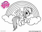 Pony Little Coloring Pages Rainbow Dash Printable Coloriage sketch template