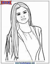 Selena Cheveux Celebrities Coloringhome Ludinet Coloriages Fresh sketch template