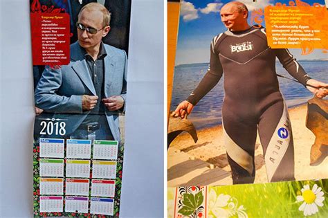 russian president vladimir putin clutches kitten in bizarre 2017 calendar daily star