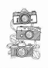 Camera Drawing Sketch Coloring Drawings Camara Dibujos Camaras Dibujar Draw Sketches Vintage Manuel Dibujo Para Es Kamera Doodle Una Simple sketch template