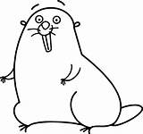 Coloring Groundhog Wecoloringpage sketch template