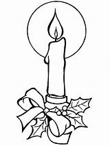 Coloring Miscellaneous Pages Candle Christmas Candles Print Para sketch template