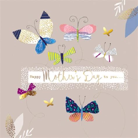 Pretty Foiled Butterflies Happy Mother S Day Greeting Card Cards