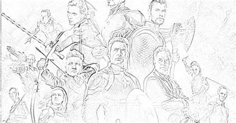awesome avengers infinity war poster coloring pages