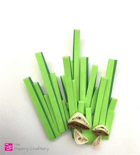 simple quilling paper grass  papery craftery