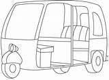 Rickshaw Auto Coloring Pages Kids Drawing Sheets Drawings Clip Sketch India Color Transport Printable Template Theft Grand Bestcoloringpages Worksheets Cars sketch template