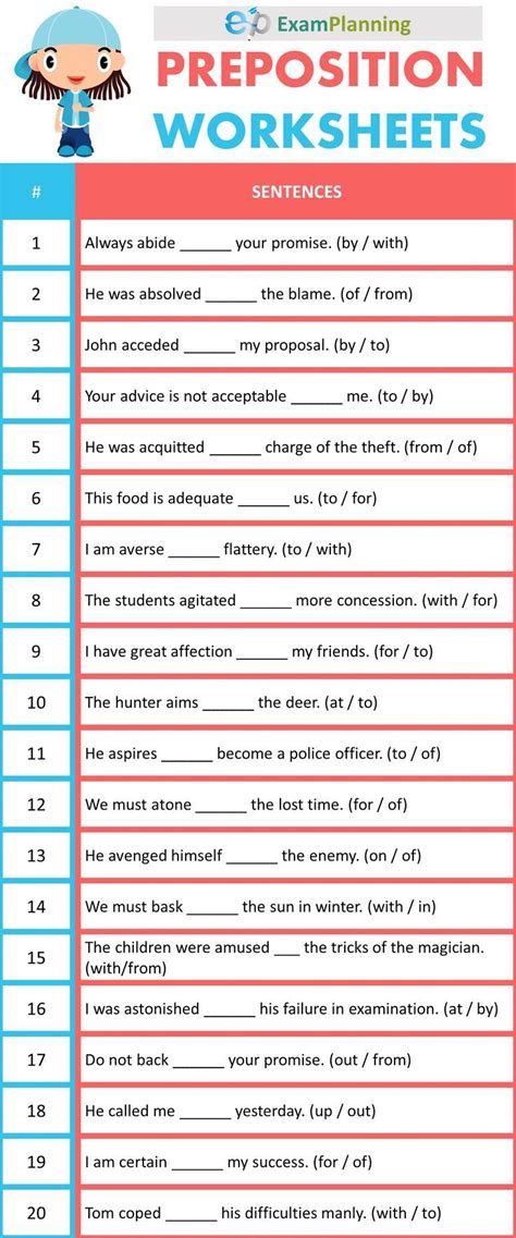 preposition worksheets preposition worksheets grammar worksheets