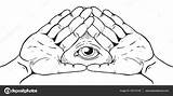 Illuminati Sign God Pages Eye Occult Magic Coloring Template Adult Illustration Dreamstime Illustrations sketch template