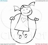 Girl Stick Rope Hair Jumping Coloring Pages Jump Illustration Pig Happy Her Clipart Drawing Tails Franzwa Charley Node Paintingvalley Coloringtop sketch template