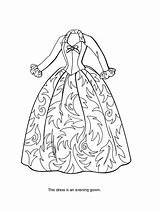 Prom Dresses Dress Coloring Pages Drawing Getdrawings Beautiful sketch template