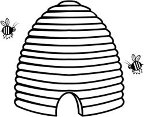 beehive coloring clipart