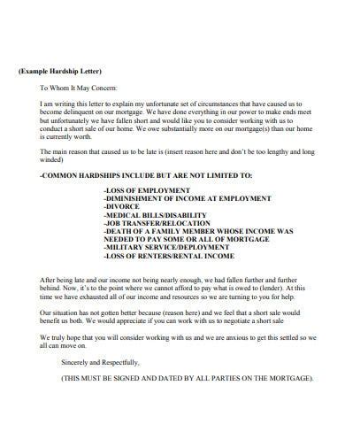 hardship letter templates  google docs word pages