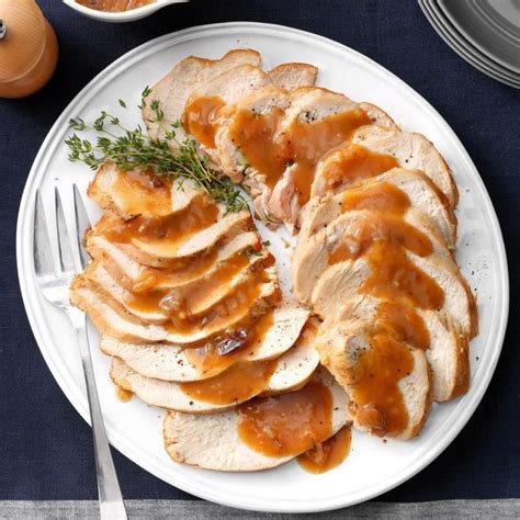 slow cooker turkey breast with cranberry gravy recipe taste of home