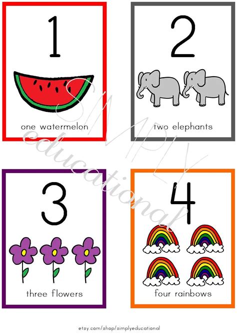 printable number flashcards    printable  attractive