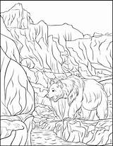 Coloring Wilderness Landscapes sketch template