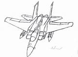 Jet 15 Eagle Sketch Fighter Drawing Coloring 16 Raptor 22 Template Pages Print Deviantart sketch template