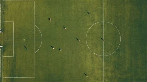 aerial view  football team practicing  stock footage sbv  storyblocks