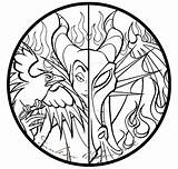 Maleficent Villians Beauty Split Crafts Lineart sketch template
