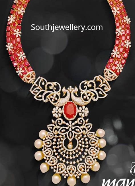 diamond ruby haram by mangatrai diamond wedding jewelry gold