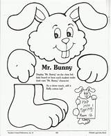 Recortar Conejo Pascua Armar Recortables Bunny Semana Conejos Plantilla Cartel Bienvenida sketch template