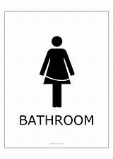Bathroom Women Signs sketch template