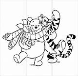 Colorear Winnie Puzzles Pooh Tigger Rompecabezas Poo sketch template