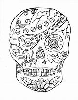 Coloring Skull Sugar Pages Pirate Print Skulls Adult Simple Dead Maple Printable Halloween Syrup Kids Color Easy Sheets Pdf Mandala sketch template
