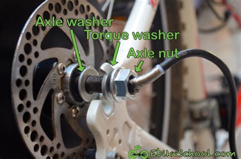 install hub motor washers