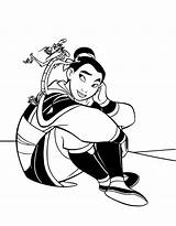 Coloring Mulan Book Pages Popular sketch template