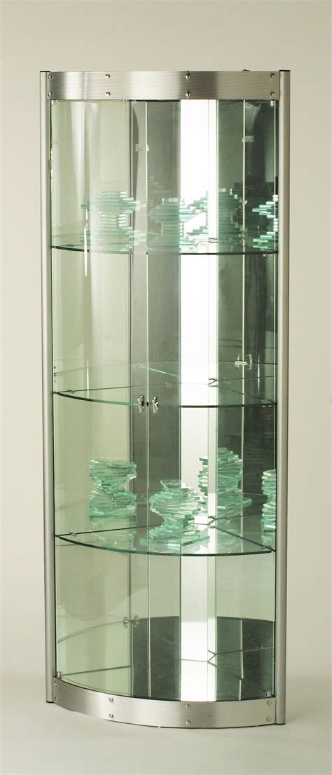 silver glass corner display cabinet display cabinet
