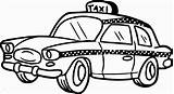 Taxi Coloring Clipart Cartoon Driver Car Pages Taxis Kids Transportation Cab Divyajanani Cute Clipground sketch template
