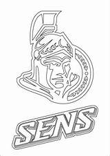 Ottawa Senators Nhl Coloring Logo Hockey Pages Printable Vancouver Sport Sports Avalanche Print Canucks Drawing Logos Teams Goalie Colorado Jets sketch template