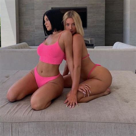 Bikini Bottom In Neon Pink Worn By Kylie Jenner On Her Instagram