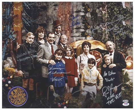 lot detail willy wonka cast signed    photo  psadna     signatures