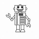 Coloring Pages Robots Robot Craft Kids Future Printables sketch template