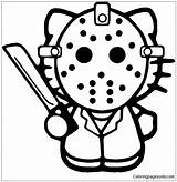 Kitty Hello Jason Pages Friday Coloring 13th Kids Custom Tattoos Color Online Decals sketch template