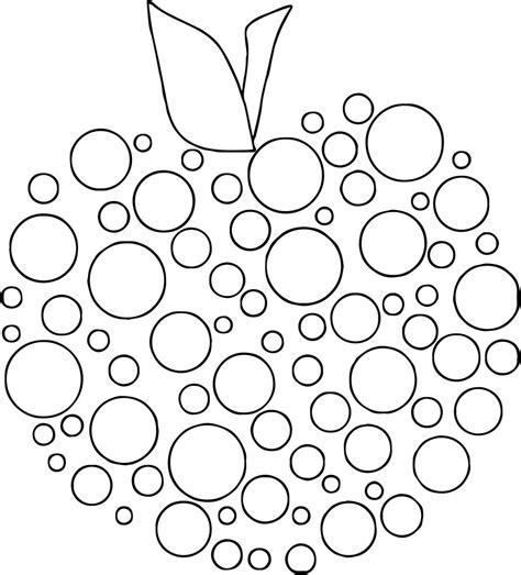apple polka dot coloring page wecoloringpagecom