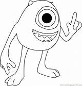 Mike Coloring Pages Monsters Inc Coloringpages101 Printable Kids Cartoon Movies sketch template