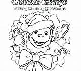 Coloring Curious George Pages Christmas Print Printable Face Color Getdrawings Getcolorings Popular sketch template