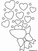 Coloring Pages Printable Valentines Valentine Bouquet Print Heart Sheets Color Kids Hearts Templates Login sketch template