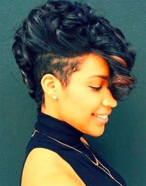 mohawk hairstyles  black women   short hair models