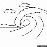 Coloring Pages Wave Beach Online Waves Color Choose Board sketch template